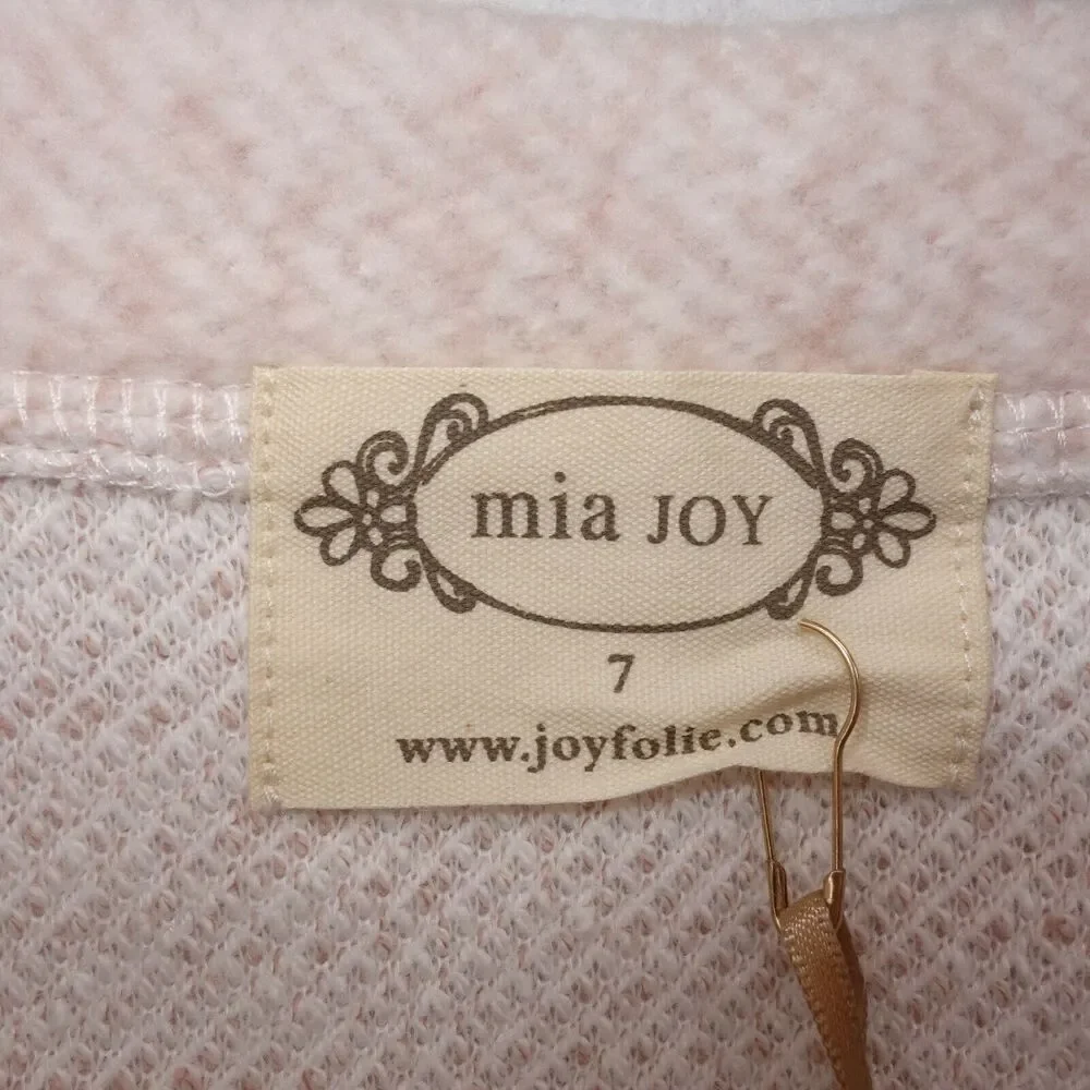 NEW Mia Joy Joyfolie Delia Top Shirt Blouse in Misty Rose Girls 7 Boho Boutique